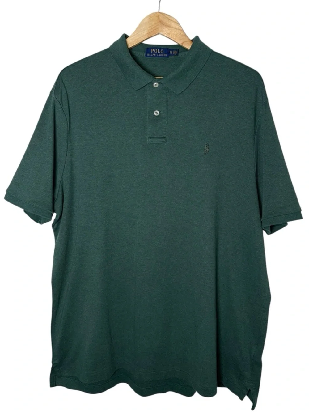 Ralph Lauren Men’s Green Polo with Green Pony Size XL
